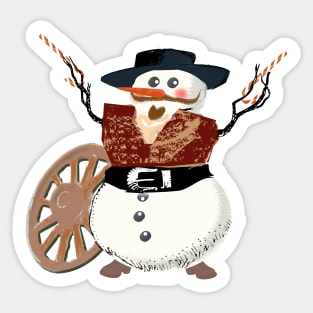 Sugar-Slingin' Snowman Sticker